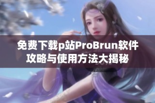 免费下载p站ProBrun软件攻略与使用方法大揭秘