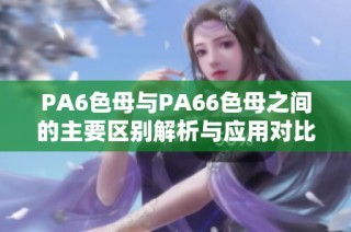 PA6色母与PA66色母之间的主要区别解析与应用对比