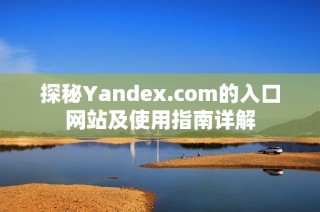 探秘Yandex.com的入口网站及使用指南详解