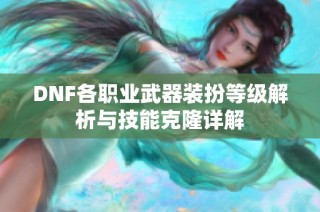 DNF各职业武器装扮等级解析与技能克隆详解