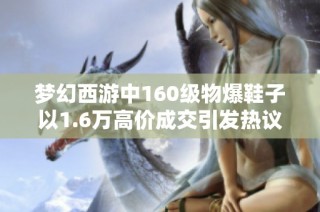 梦幻西游中160级物爆鞋子以1.6万高价成交引发热议