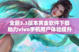 全新3.3版本黄金软件下载助力vivo手机用户体验提升