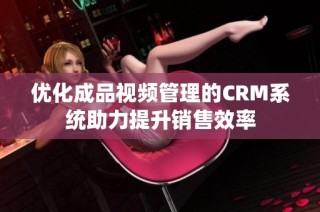 优化成品视频管理的CRM系统助力提升销售效率