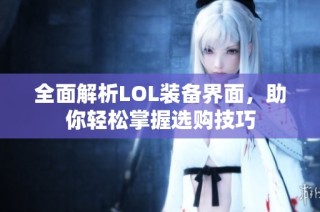 全面解析LOL装备界面，助你轻松掌握选购技巧