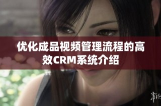 优化成品视频管理流程的高效CRM系统介绍