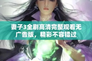 妻子3全剧高清完整观看无广告版，精彩不容错过