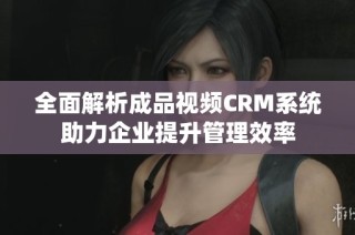 全面解析成品视频CRM系统助力企业提升管理效率