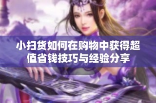 小扫货如何在购物中获得超值省钱技巧与经验分享