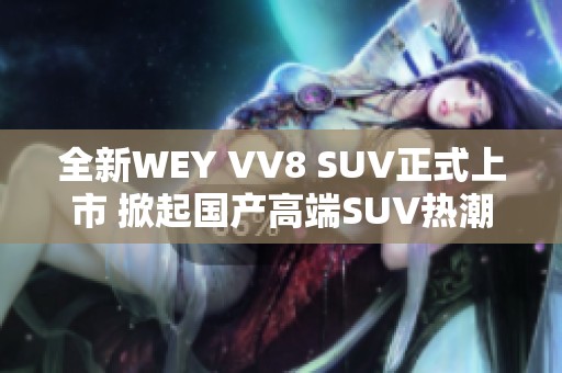 全新WEY VV8 SUV正式上市 掀起国产高端SUV热潮