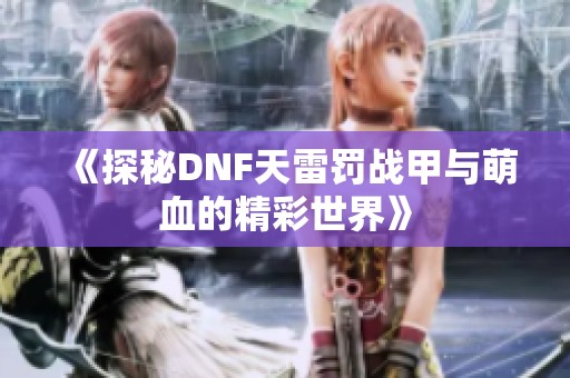 《探秘DNF天雷罚战甲与萌血的精彩世界》