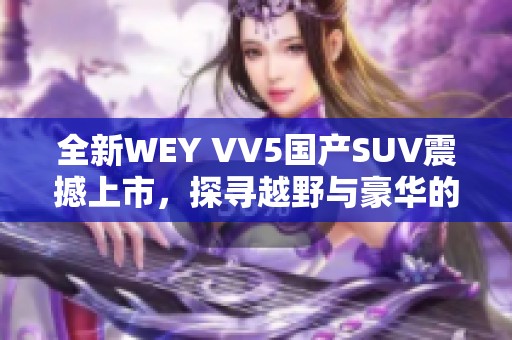 全新WEY VV5国产SUV震撼上市，探寻越野与豪华的完美结合