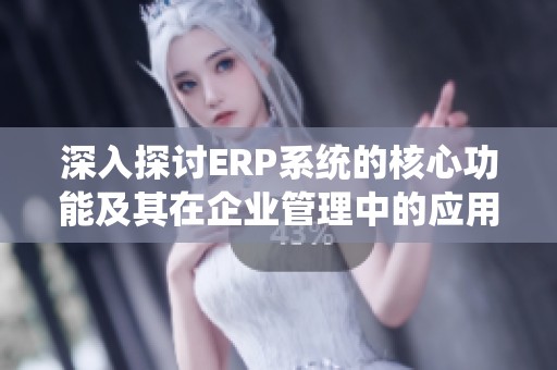 深入探讨ERP系统的核心功能及其在企业管理中的应用价值