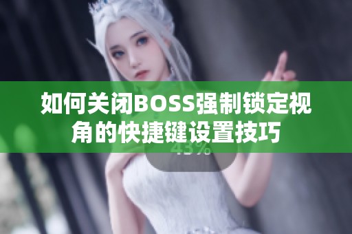 如何关闭BOSS强制锁定视角的快捷键设置技巧