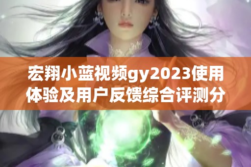 宏翔小蓝视频gy2023使用体验及用户反馈综合评测分析