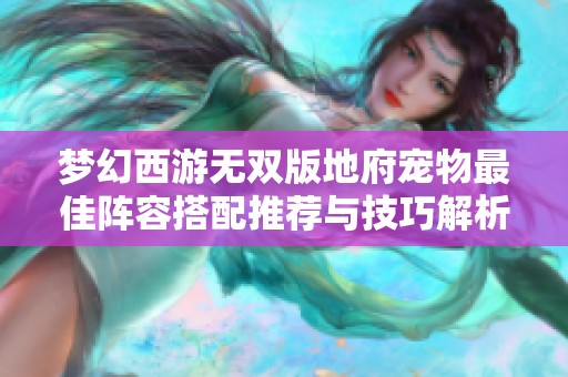 梦幻西游无双版地府宠物最佳阵容搭配推荐与技巧解析