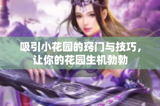 吸引小花园的窍门与技巧，让你的花园生机勃勃